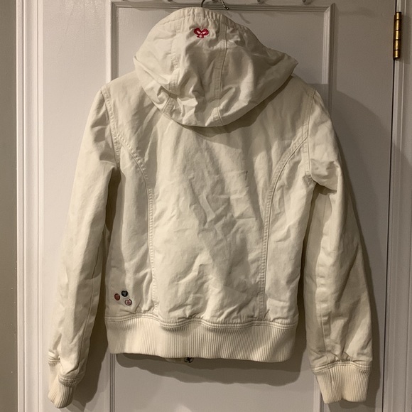 Aritzia / TNA Vintage White Maverick Bomber Jacket/Coat Size M - Picture 2 of 12